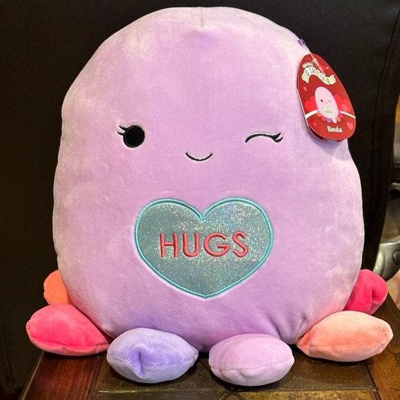Squishmallows Beula the Octopus Valentine's 2023 Edition Large 16" BRAND NEW! - Picture 2 of 8
